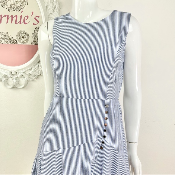 Calvin Klein/Blue White HiLow Midi Sleeveless - Picture 8 of 11